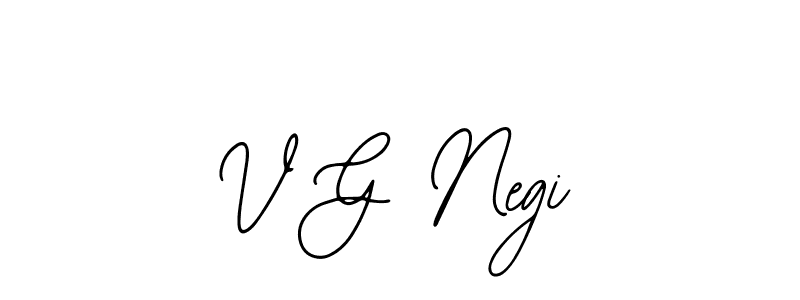 How to make V G Negi name signature. Use Bearetta-2O07w style for creating short signs online. This is the latest handwritten sign. V G Negi signature style 12 images and pictures png