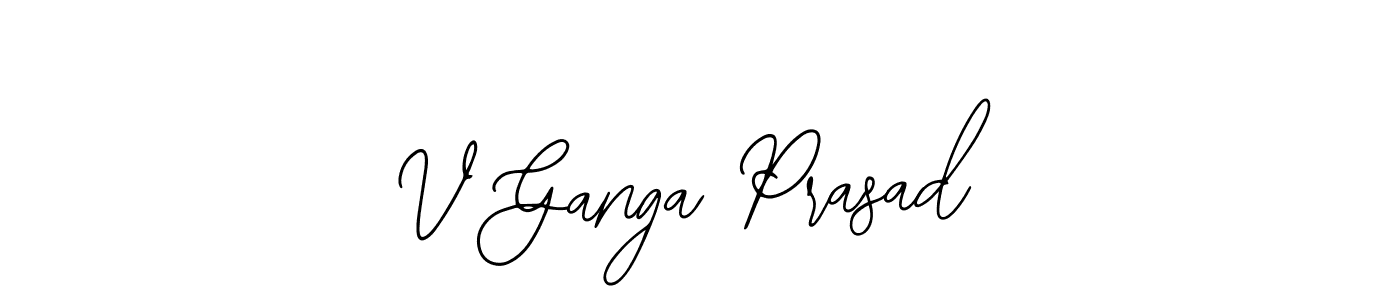 if you are searching for the best signature style for your name V Ganga Prasad. so please give up your signature search. here we have designed multiple signature styles  using Bearetta-2O07w. V Ganga Prasad signature style 12 images and pictures png