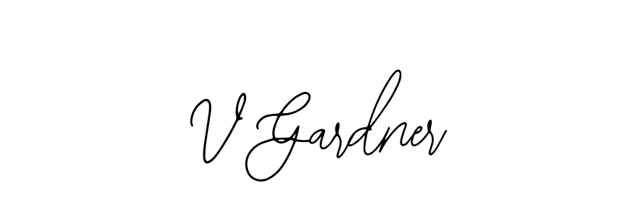 Bearetta-2O07w is a professional signature style that is perfect for those who want to add a touch of class to their signature. It is also a great choice for those who want to make their signature more unique. Get V Gardner name to fancy signature for free. V Gardner signature style 12 images and pictures png