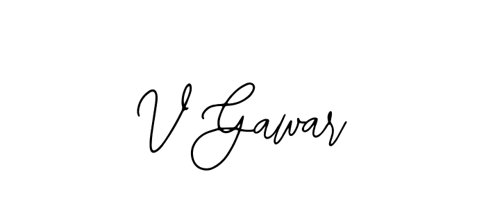 Also we have V Gawar name is the best signature style. Create professional handwritten signature collection using Bearetta-2O07w autograph style. V Gawar signature style 12 images and pictures png
