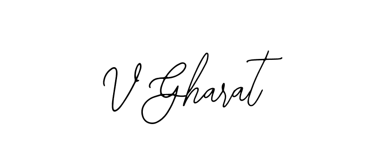 if you are searching for the best signature style for your name V Gharat. so please give up your signature search. here we have designed multiple signature styles  using Bearetta-2O07w. V Gharat signature style 12 images and pictures png