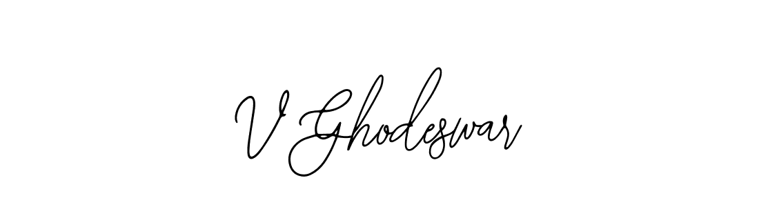 Similarly Bearetta-2O07w is the best handwritten signature design. Signature creator online .You can use it as an online autograph creator for name V Ghodeswar. V Ghodeswar signature style 12 images and pictures png