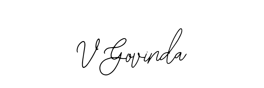 Also we have V Govinda name is the best signature style. Create professional handwritten signature collection using Bearetta-2O07w autograph style. V Govinda signature style 12 images and pictures png