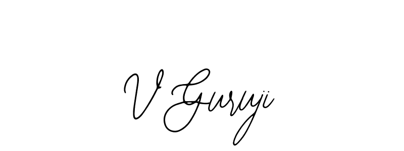 Bearetta-2O07w is a professional signature style that is perfect for those who want to add a touch of class to their signature. It is also a great choice for those who want to make their signature more unique. Get V Guruji name to fancy signature for free. V Guruji signature style 12 images and pictures png