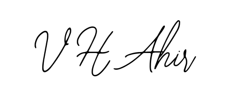 A dynamic signature style for V H Ahir using Bearetta-2O07w script. Designed to look authentic, handwritten, and professional. V H Ahir signature style 12 images and pictures png