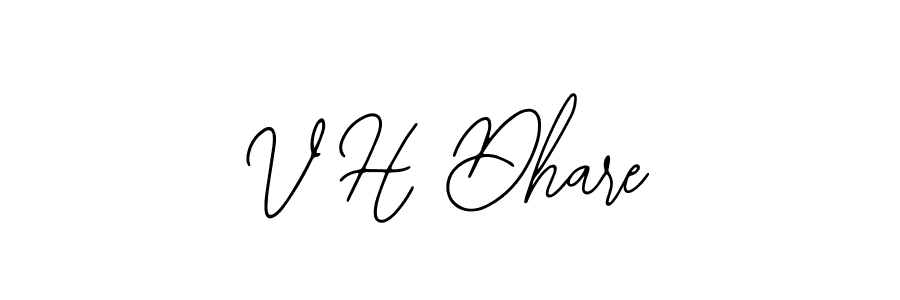 How to Draw V H Dhare signature style? Bearetta-2O07w is a latest design signature styles for name V H Dhare. V H Dhare signature style 12 images and pictures png