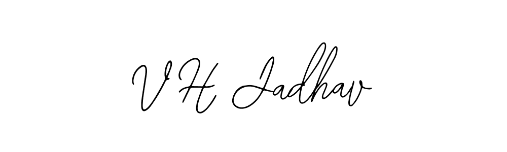 Bearetta-2O07w is a professional signature style that is perfect for those who want to add a touch of class to their signature. It is also a great choice for those who want to make their signature more unique. Get V H Jadhav name to fancy signature for free. V H Jadhav signature style 12 images and pictures png