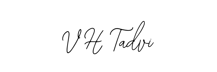 Use a signature maker to create a handwritten signature online. With this signature software, you can design (Bearetta-2O07w) your own signature for name V H Tadvi. V H Tadvi signature style 12 images and pictures png