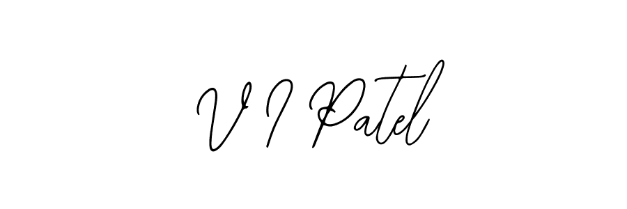 Also You can easily find your signature by using the search form. We will create V I Patel name handwritten signature images for you free of cost using Bearetta-2O07w sign style. V I Patel signature style 12 images and pictures png