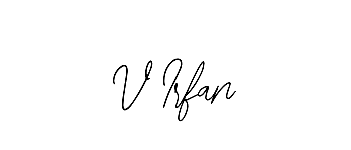 Use a signature maker to create a handwritten signature online. With this signature software, you can design (Bearetta-2O07w) your own signature for name V Irfan. V Irfan signature style 12 images and pictures png