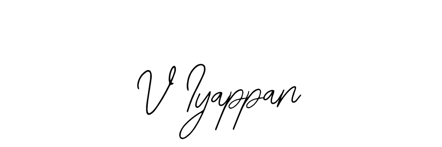 You should practise on your own different ways (Bearetta-2O07w) to write your name (V Iyappan) in signature. don't let someone else do it for you. V Iyappan signature style 12 images and pictures png