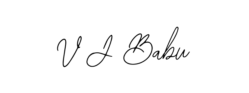 Design your own signature with our free online signature maker. With this signature software, you can create a handwritten (Bearetta-2O07w) signature for name V J Babu. V J Babu signature style 12 images and pictures png