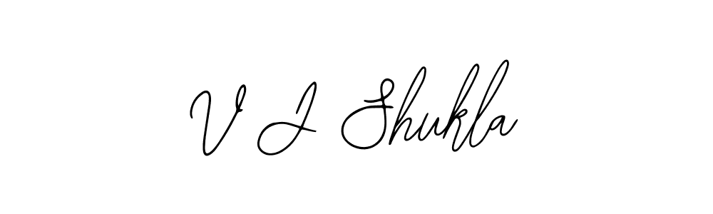 You should practise on your own different ways (Bearetta-2O07w) to write your name (V J Shukla) in signature. don't let someone else do it for you. V J Shukla signature style 12 images and pictures png