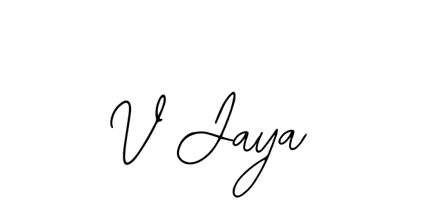 The best way (Bearetta-2O07w) to make a short signature is to pick only two or three words in your name. The name V Jaya include a total of six letters. For converting this name. V Jaya signature style 12 images and pictures png