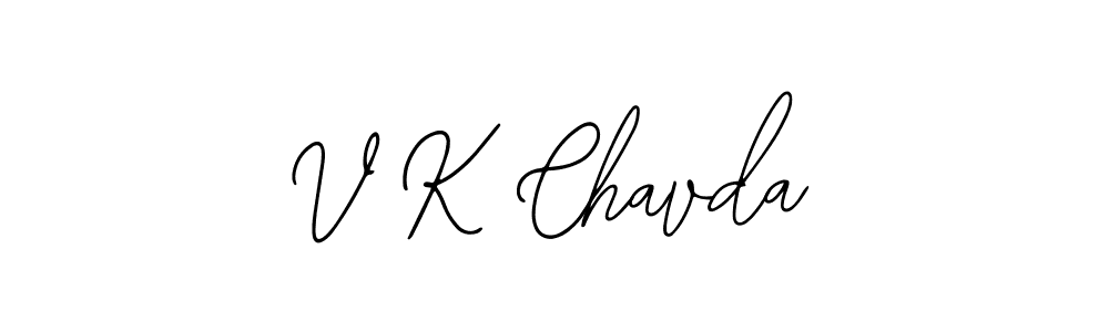 Design your own signature with our free online signature maker. With this signature software, you can create a handwritten (Bearetta-2O07w) signature for name V K Chavda. V K Chavda signature style 12 images and pictures png