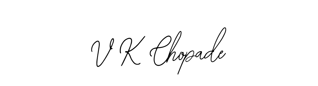 Make a beautiful signature design for name V K Chopade. With this signature (Bearetta-2O07w) style, you can create a handwritten signature for free. V K Chopade signature style 12 images and pictures png
