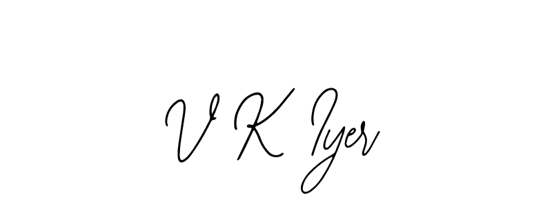 Also You can easily find your signature by using the search form. We will create V K Iyer name handwritten signature images for you free of cost using Bearetta-2O07w sign style. V K Iyer signature style 12 images and pictures png