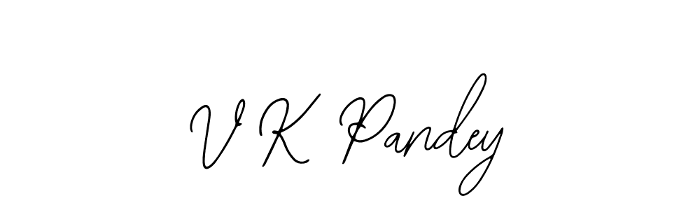 if you are searching for the best signature style for your name V K Pandey. so please give up your signature search. here we have designed multiple signature styles  using Bearetta-2O07w. V K Pandey signature style 12 images and pictures png