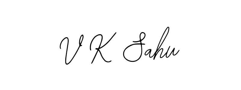 You should practise on your own different ways (Bearetta-2O07w) to write your name (V K Sahu) in signature. don't let someone else do it for you. V K Sahu signature style 12 images and pictures png