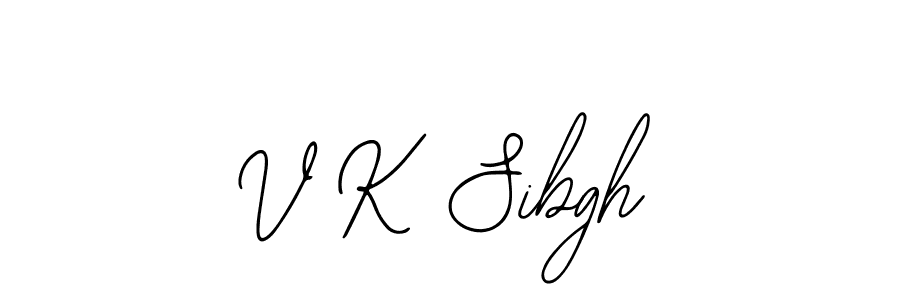 Use a signature maker to create a handwritten signature online. With this signature software, you can design (Bearetta-2O07w) your own signature for name V K Sibgh. V K Sibgh signature style 12 images and pictures png