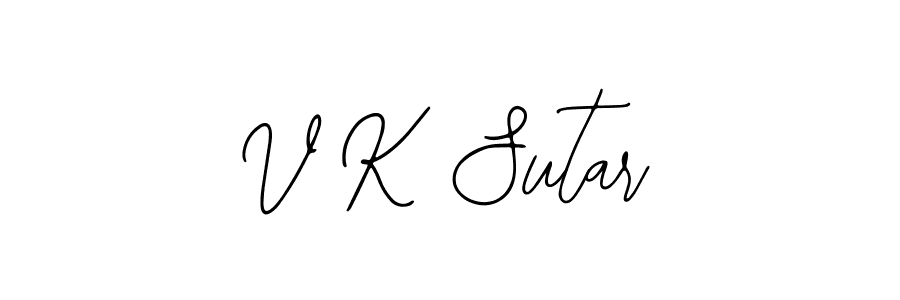 Use a signature maker to create a handwritten signature online. With this signature software, you can design (Bearetta-2O07w) your own signature for name V K Sutar. V K Sutar signature style 12 images and pictures png