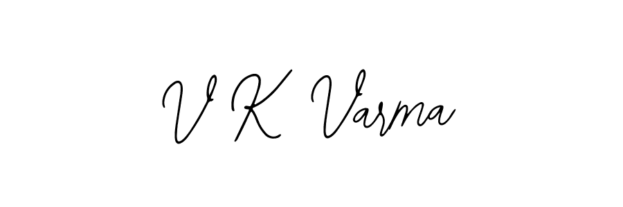 Similarly Bearetta-2O07w is the best handwritten signature design. Signature creator online .You can use it as an online autograph creator for name V K Varma. V K Varma signature style 12 images and pictures png