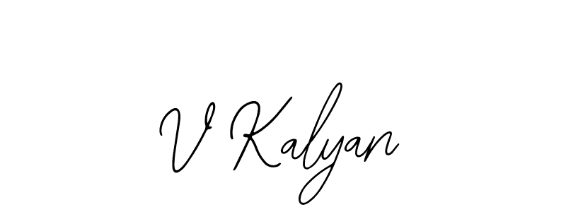 Make a beautiful signature design for name V Kalyan. With this signature (Bearetta-2O07w) style, you can create a handwritten signature for free. V Kalyan signature style 12 images and pictures png