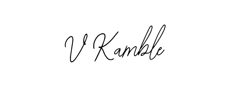 Make a beautiful signature design for name V Kamble. With this signature (Bearetta-2O07w) style, you can create a handwritten signature for free. V Kamble signature style 12 images and pictures png