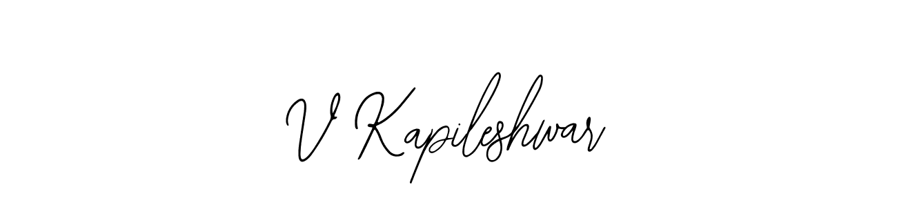 Also we have V Kapileshwar name is the best signature style. Create professional handwritten signature collection using Bearetta-2O07w autograph style. V Kapileshwar signature style 12 images and pictures png