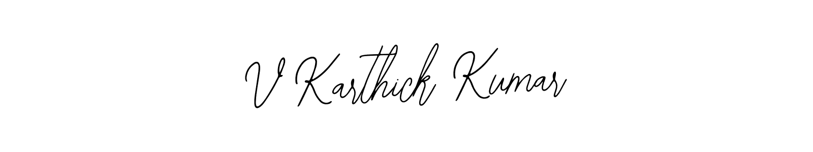 Make a beautiful signature design for name V Karthick Kumar. With this signature (Bearetta-2O07w) style, you can create a handwritten signature for free. V Karthick Kumar signature style 12 images and pictures png