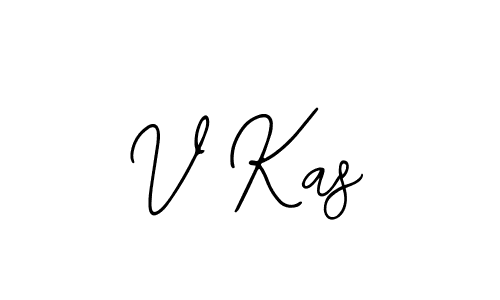 Design your own signature with our free online signature maker. With this signature software, you can create a handwritten (Bearetta-2O07w) signature for name V Kas. V Kas signature style 12 images and pictures png