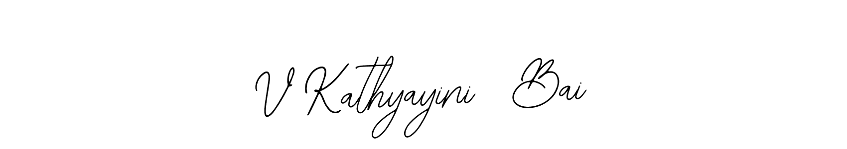 Use a signature maker to create a handwritten signature online. With this signature software, you can design (Bearetta-2O07w) your own signature for name V Kathyayini  Bai. V Kathyayini  Bai signature style 12 images and pictures png