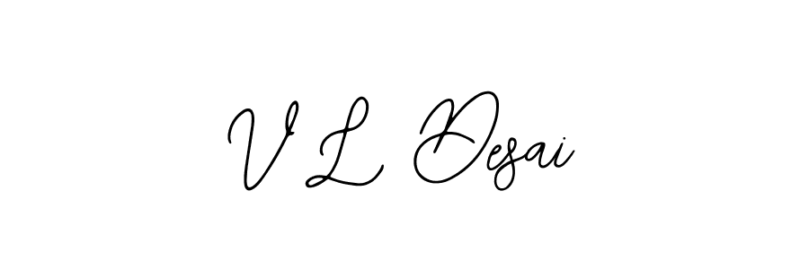 V L Desai stylish signature style. Best Handwritten Sign (Bearetta-2O07w) for my name. Handwritten Signature Collection Ideas for my name V L Desai. V L Desai signature style 12 images and pictures png