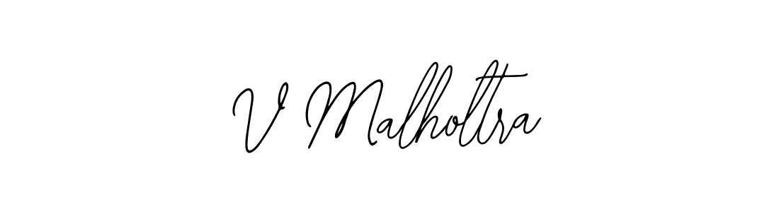 You should practise on your own different ways (Bearetta-2O07w) to write your name (V Malholtra) in signature. don't let someone else do it for you. V Malholtra signature style 12 images and pictures png