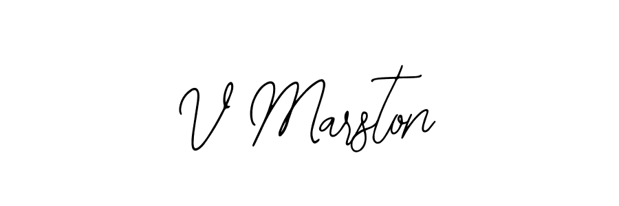 V Marston stylish signature style. Best Handwritten Sign (Bearetta-2O07w) for my name. Handwritten Signature Collection Ideas for my name V Marston. V Marston signature style 12 images and pictures png