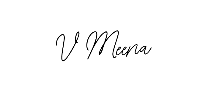 Make a beautiful signature design for name V Meena. With this signature (Bearetta-2O07w) style, you can create a handwritten signature for free. V Meena signature style 12 images and pictures png