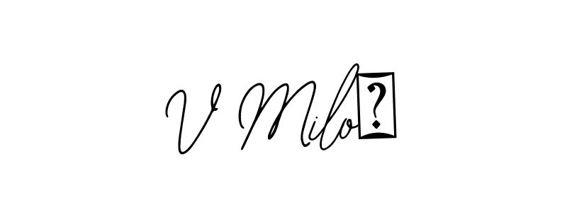 Make a beautiful signature design for name V Miloš. With this signature (Bearetta-2O07w) style, you can create a handwritten signature for free. V Miloš signature style 12 images and pictures png