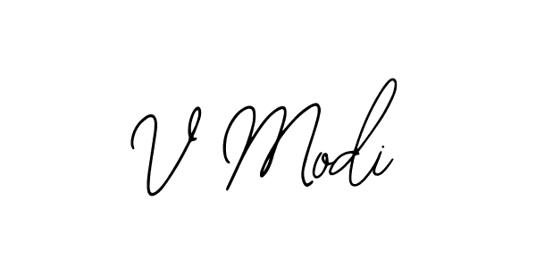 How to make V Modi name signature. Use Bearetta-2O07w style for creating short signs online. This is the latest handwritten sign. V Modi signature style 12 images and pictures png