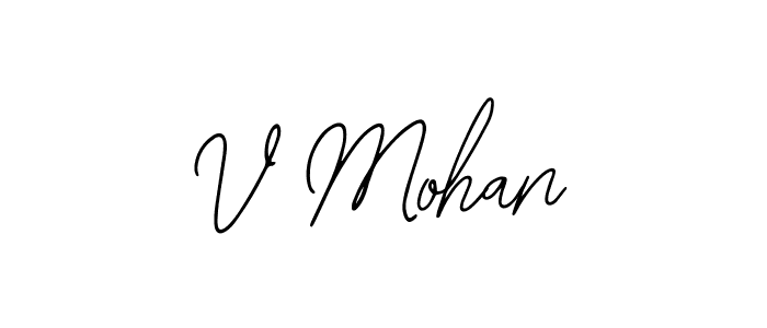 You should practise on your own different ways (Bearetta-2O07w) to write your name (V Mohan) in signature. don't let someone else do it for you. V Mohan signature style 12 images and pictures png