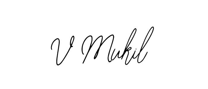 Make a beautiful signature design for name V Mukil. With this signature (Bearetta-2O07w) style, you can create a handwritten signature for free. V Mukil signature style 12 images and pictures png