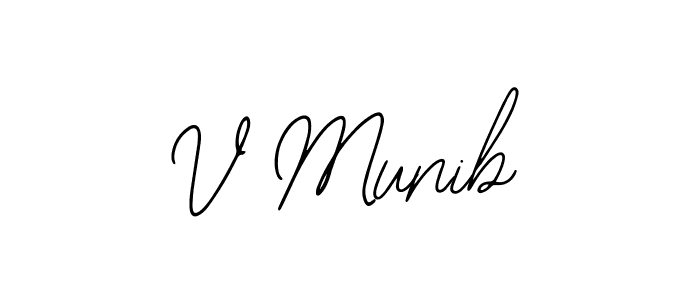Also we have V Munib name is the best signature style. Create professional handwritten signature collection using Bearetta-2O07w autograph style. V Munib signature style 12 images and pictures png