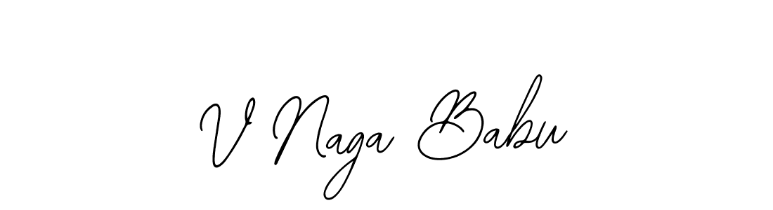 Use a signature maker to create a handwritten signature online. With this signature software, you can design (Bearetta-2O07w) your own signature for name V Naga Babu. V Naga Babu signature style 12 images and pictures png