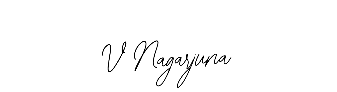 Also You can easily find your signature by using the search form. We will create V Nagarjuna name handwritten signature images for you free of cost using Bearetta-2O07w sign style. V Nagarjuna signature style 12 images and pictures png