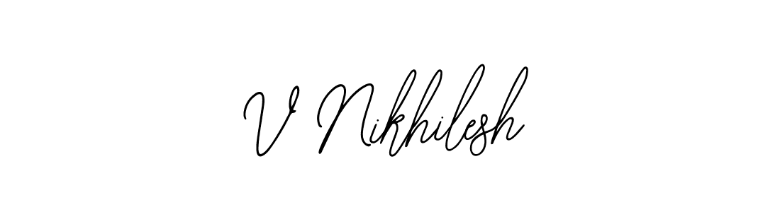 This is the best signature style for the V Nikhilesh name. Also you like these signature font (Bearetta-2O07w). Mix name signature. V Nikhilesh signature style 12 images and pictures png