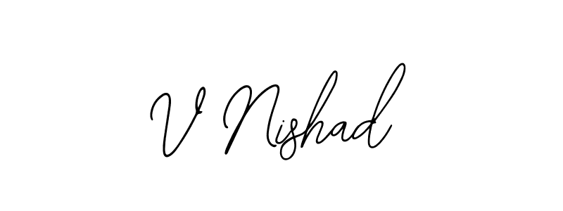 Make a beautiful signature design for name V Nishad. With this signature (Bearetta-2O07w) style, you can create a handwritten signature for free. V Nishad signature style 12 images and pictures png