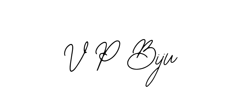 Use a signature maker to create a handwritten signature online. With this signature software, you can design (Bearetta-2O07w) your own signature for name V P Biju. V P Biju signature style 12 images and pictures png