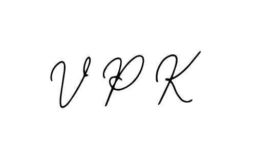 How to make V P K name signature. Use Bearetta-2O07w style for creating short signs online. This is the latest handwritten sign. V P K signature style 12 images and pictures png