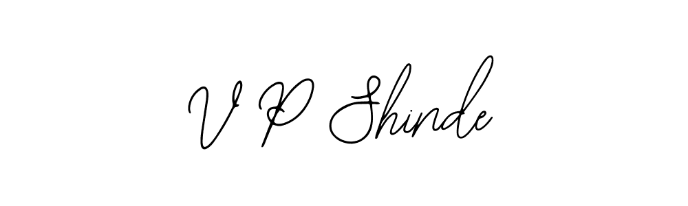 Also You can easily find your signature by using the search form. We will create V P Shinde name handwritten signature images for you free of cost using Bearetta-2O07w sign style. V P Shinde signature style 12 images and pictures png