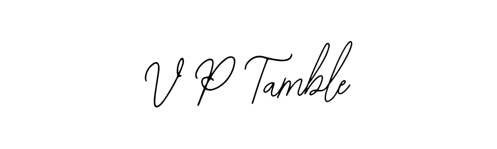 Bearetta-2O07w is a professional signature style that is perfect for those who want to add a touch of class to their signature. It is also a great choice for those who want to make their signature more unique. Get V P Tamble name to fancy signature for free. V P Tamble signature style 12 images and pictures png