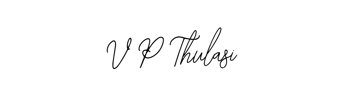 Create a beautiful signature design for name V P Thulasi. With this signature (Bearetta-2O07w) fonts, you can make a handwritten signature for free. V P Thulasi signature style 12 images and pictures png